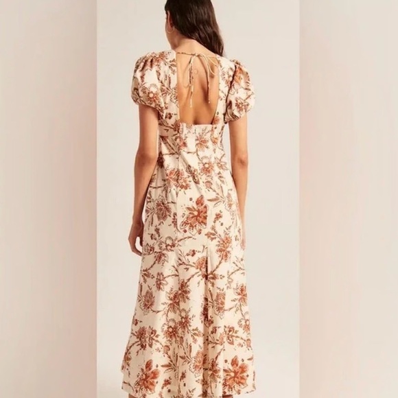 Abercrombie & Fitch Floral Maxi Dress - Cream and Brown - Picture 10 of 10